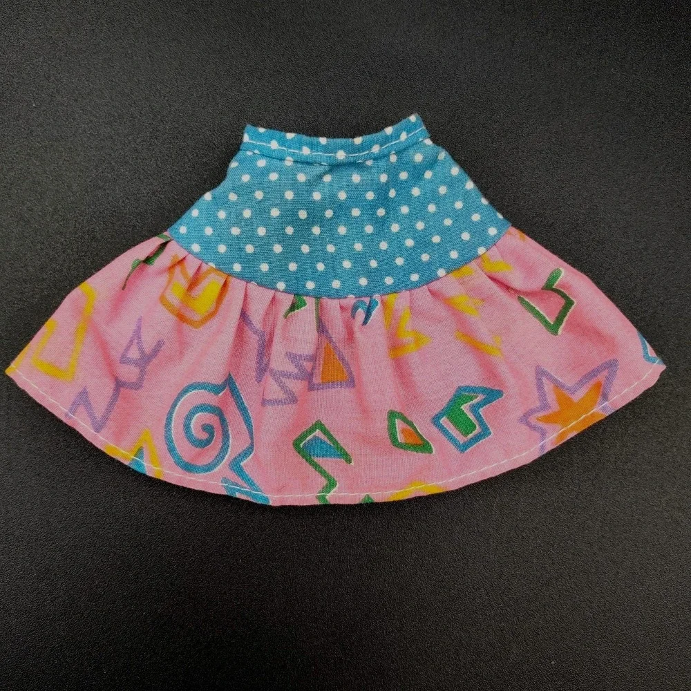 Barbie California Dream Doll Skirt Only 1987 Mattel‎ #4439 Blue Pink 👀📸SEE📏